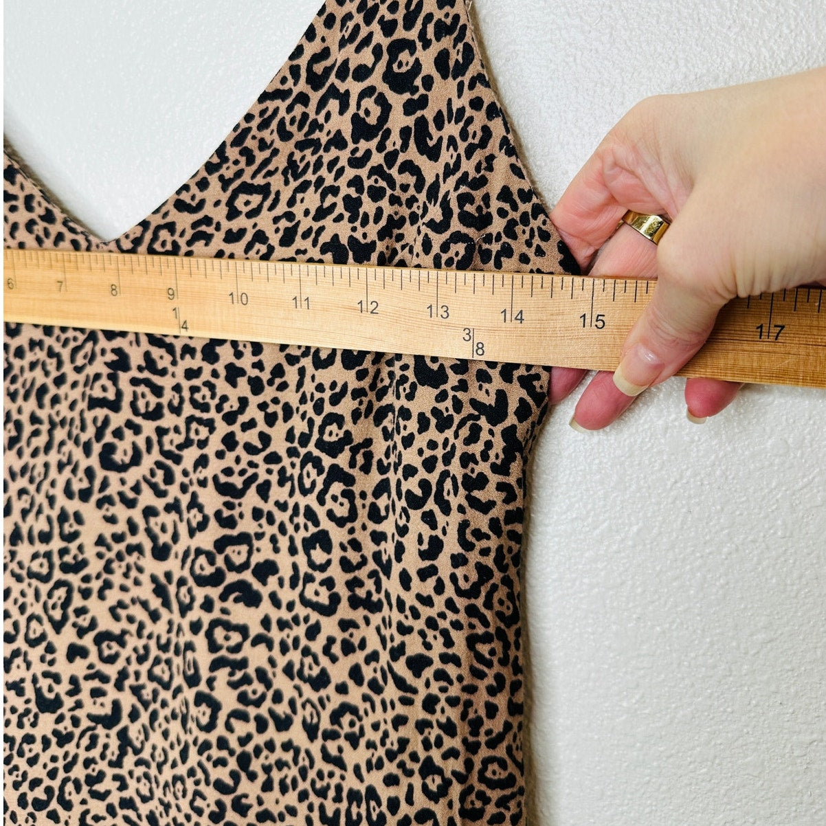 Reformation Marlowe Black Tan Leopard Print Mini Front Slit Dress XS