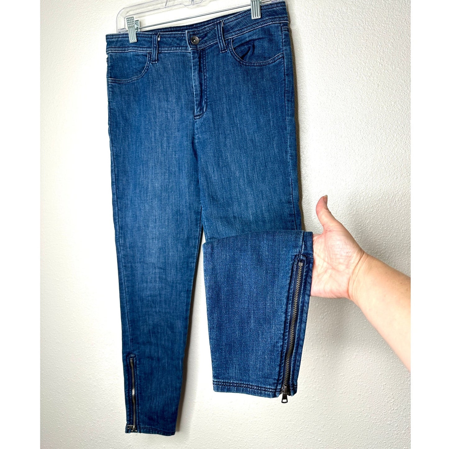 Splendid Medium Wash High Waist Ankle Zip Stretch Skinny Jeans 29