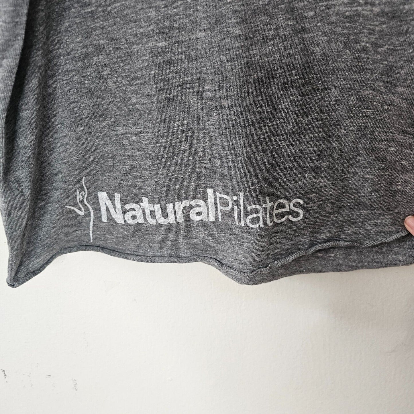 Alternative Earth Heather Gray Natural Pilates Racer Back Scoop Tank Top Med