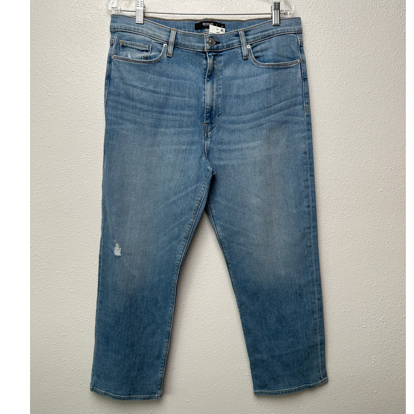 NWT Hudson Barbara High Waist Crop Straight Jeans Blue Women’s 33