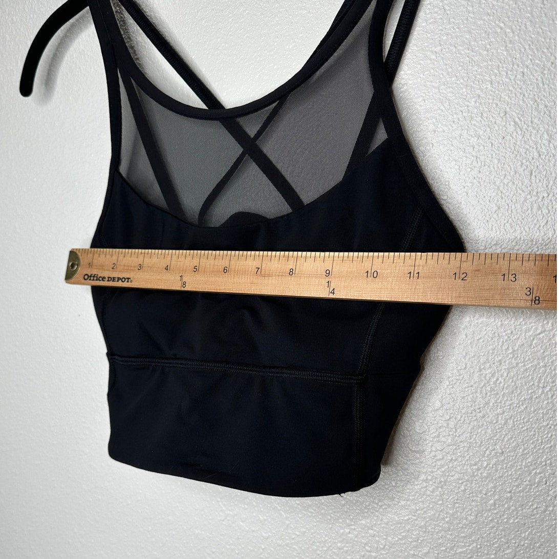 Lululemon Black Clip In High Round Mesh Neck