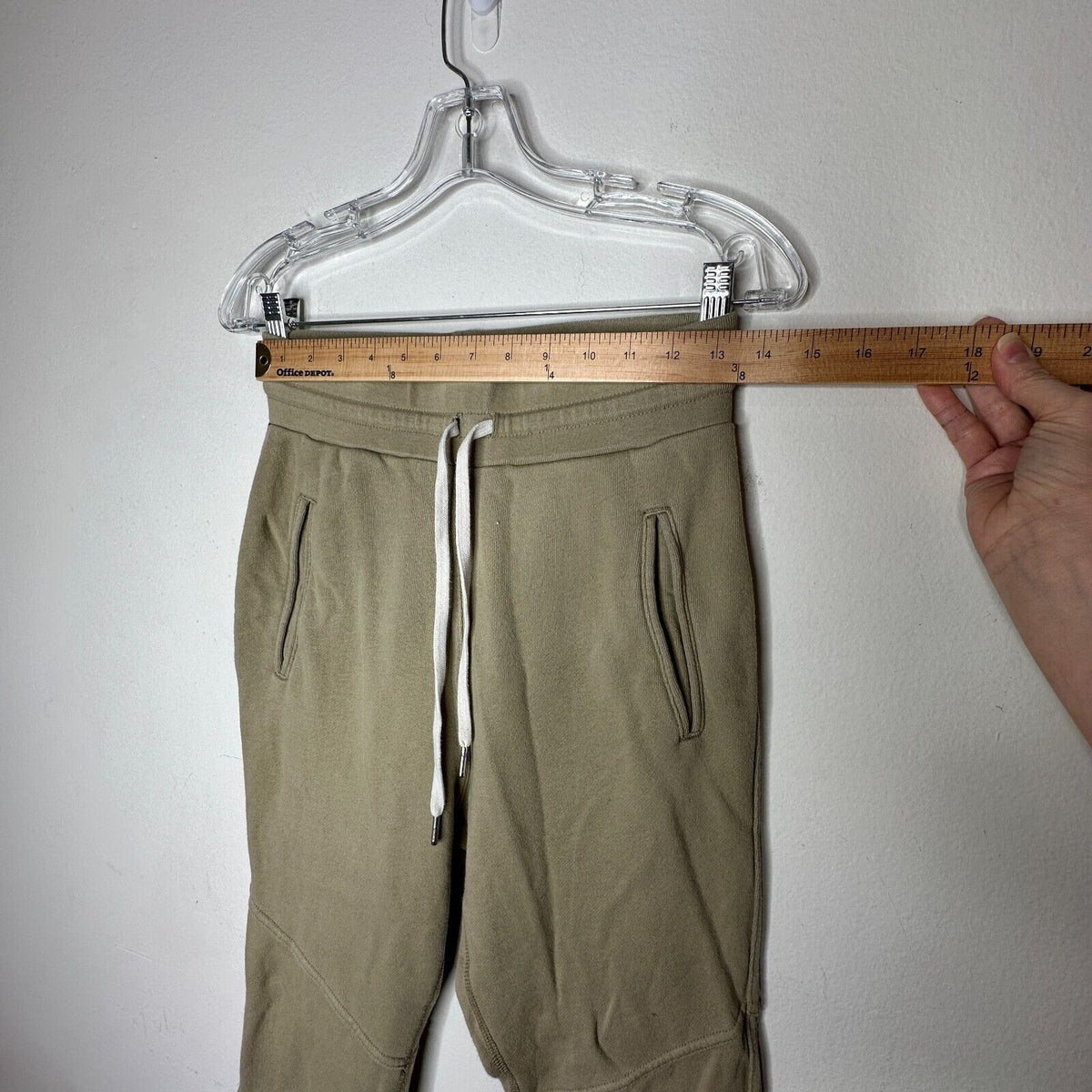 John Elliott Lieutenant Khaki Escobar Drawstring Banded Jogger Zip Pockets 2