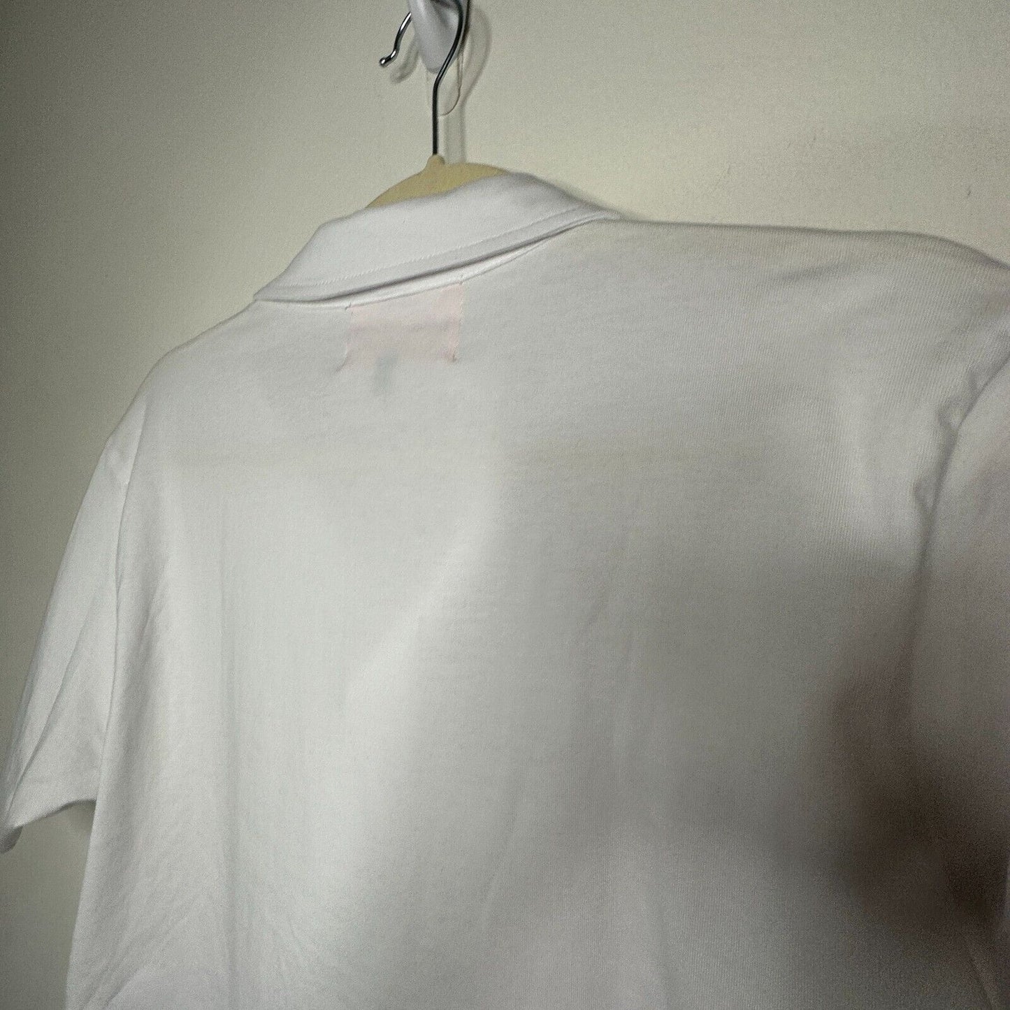 NWOT Billy Aloha Mens Bright White Short Sleeve Soft 3 button Polo Shirt Medium