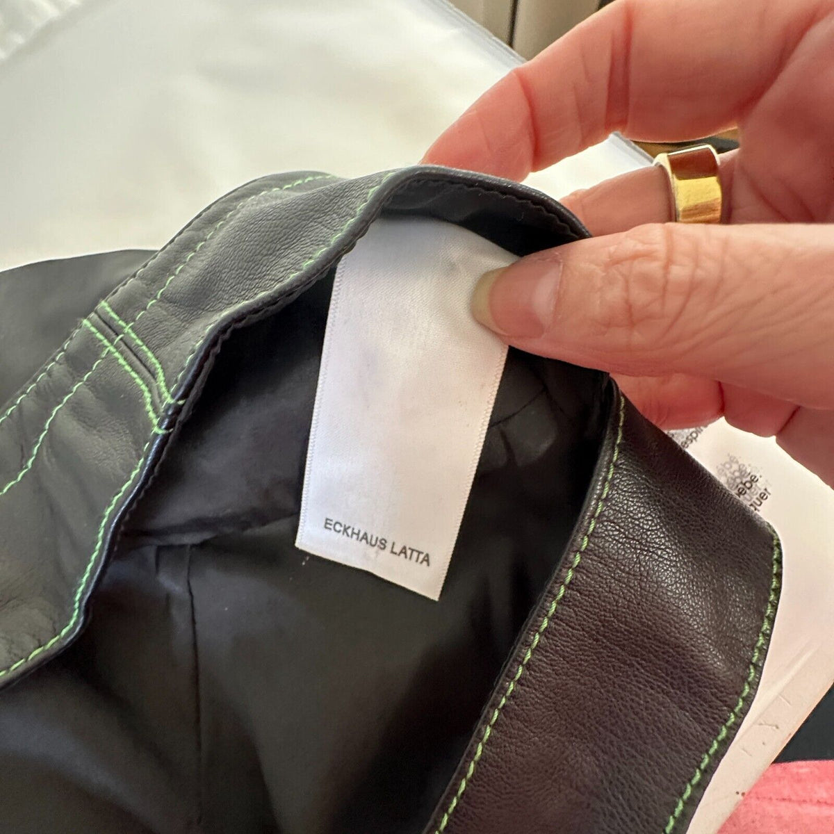 NWOT Eckhaus Latta Black Switch Halterneck Zip Top Tonal Stitch Scoop Neck Med