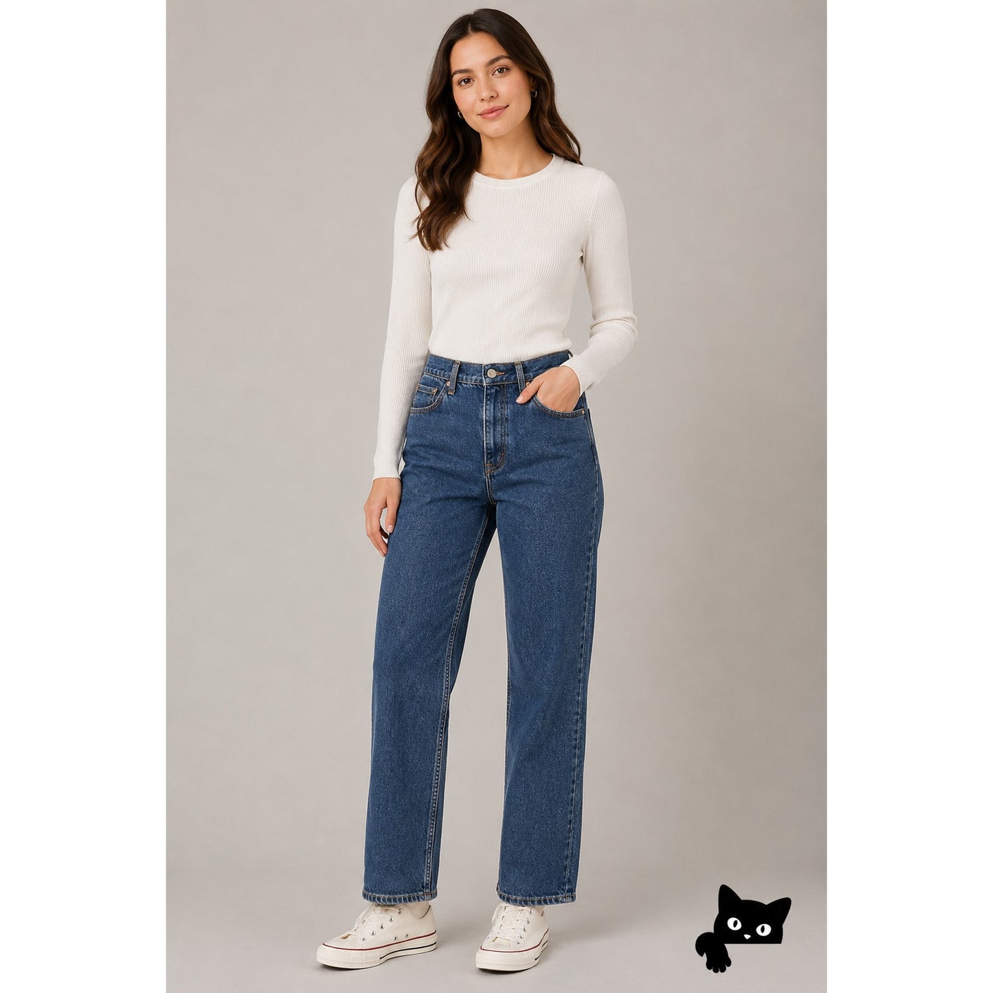 GAP Cheeky Straight High Rise Jeans Blue Women’s 32/14R Button Fly