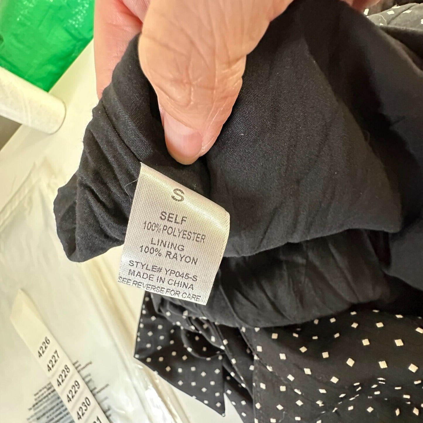 Audrey Halterneck Black White Polka Dot Open Tie Back Pleat Wide Leg Jumpsuit S