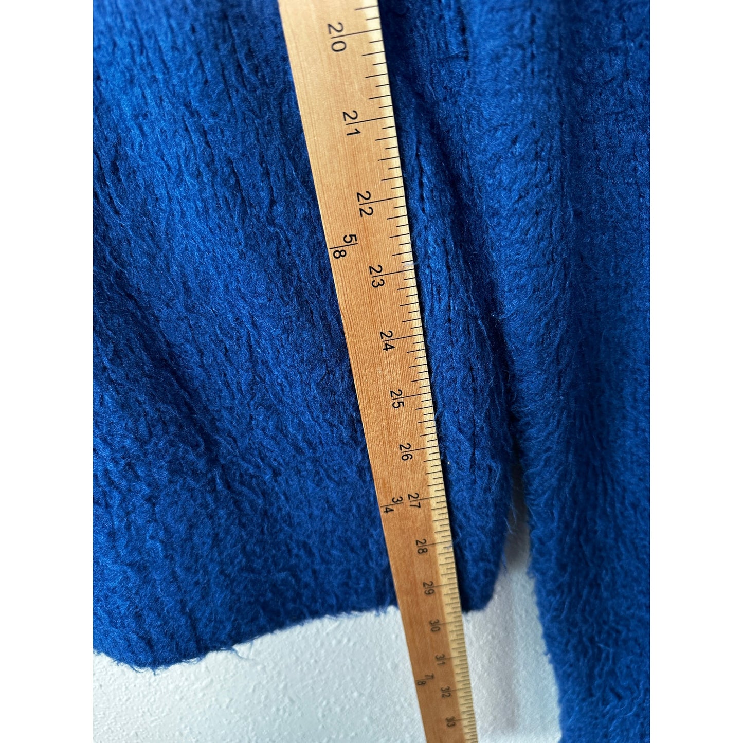 Tom Ford Blue 100% Silk Turtleneck Long Sleeve Fuzzy Sweater XL