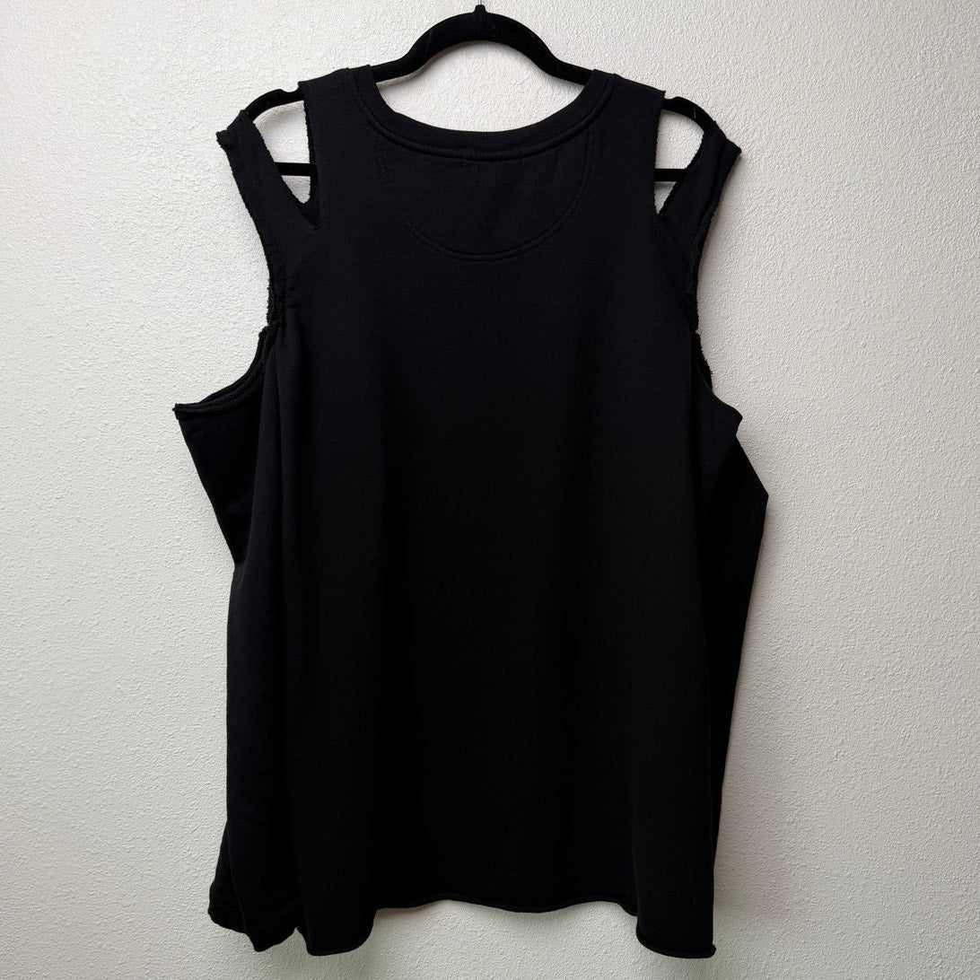 Sanctuary Black Cold Shoulder Sweatshirt Women L