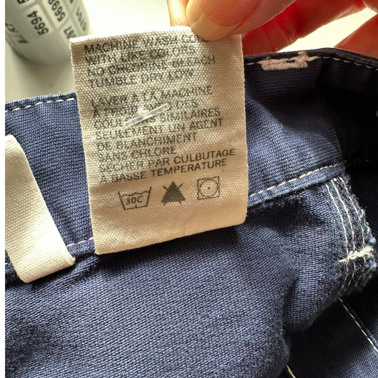 NWT G1 Goods Paper Boy Pant Navy Work Jeans Women’s Size 10 Straight