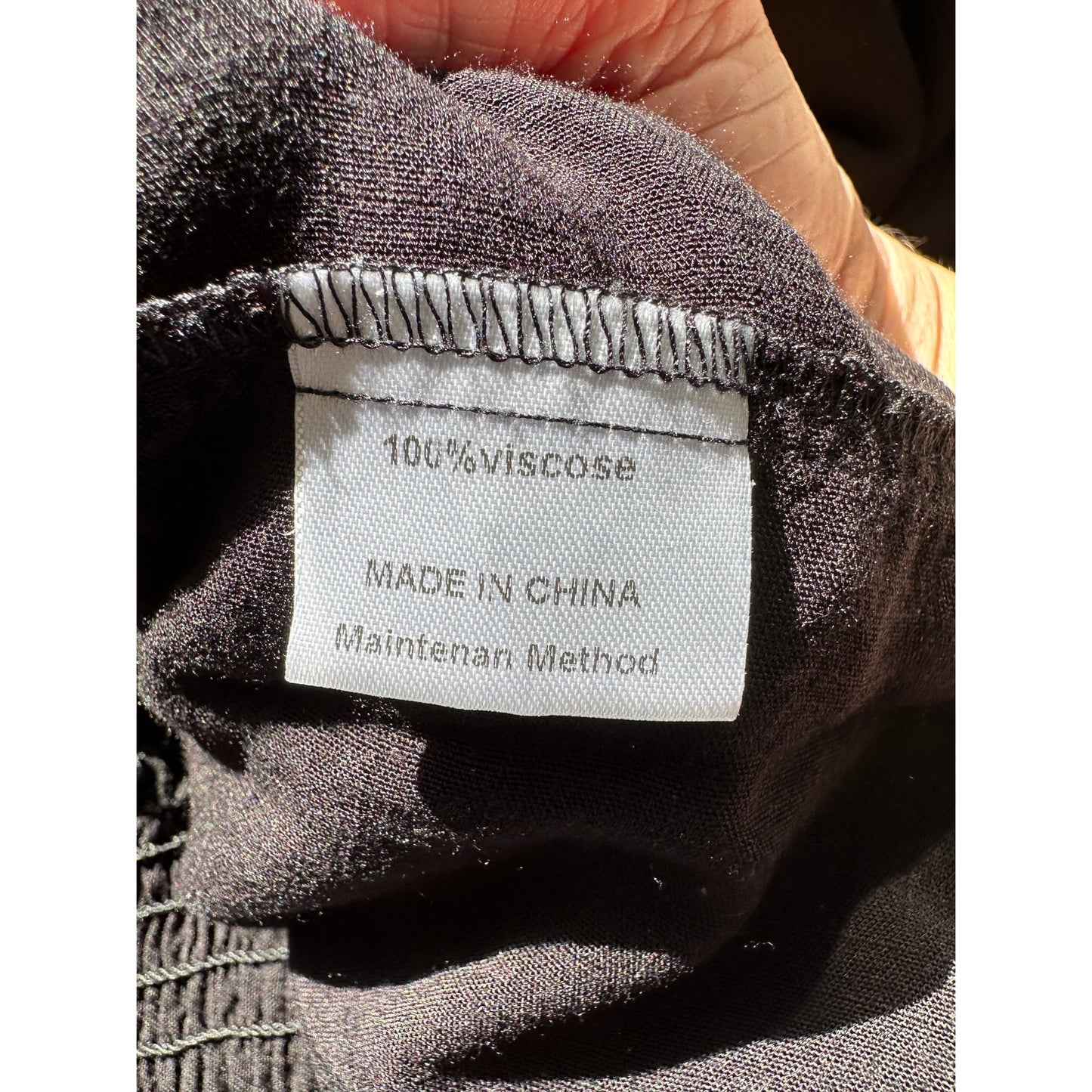 Zesica Women’s Black Tie-Strap Smocked Maxi Dress US S