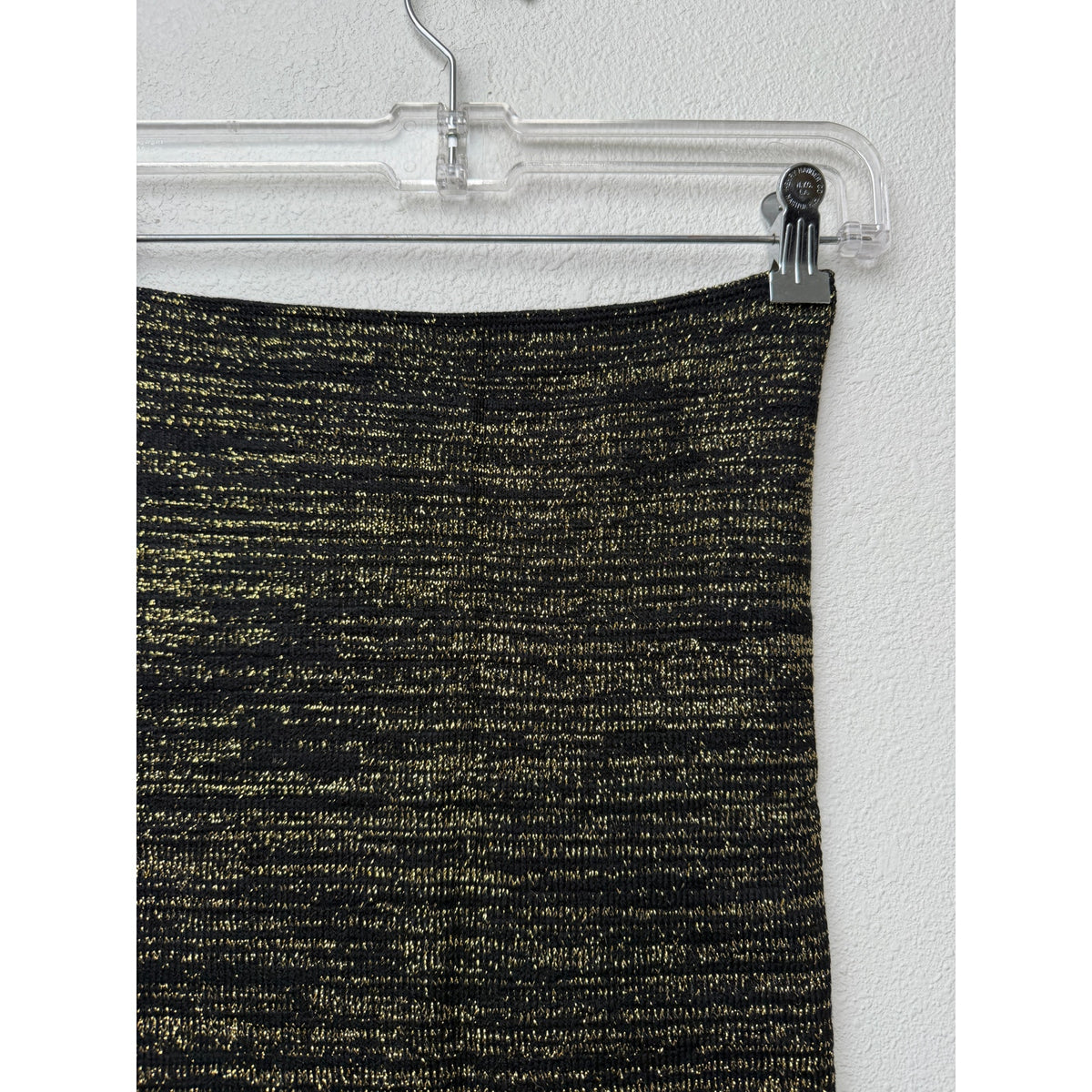 NWT KD Dance Womens Black Gold Metallic Tube Dress S