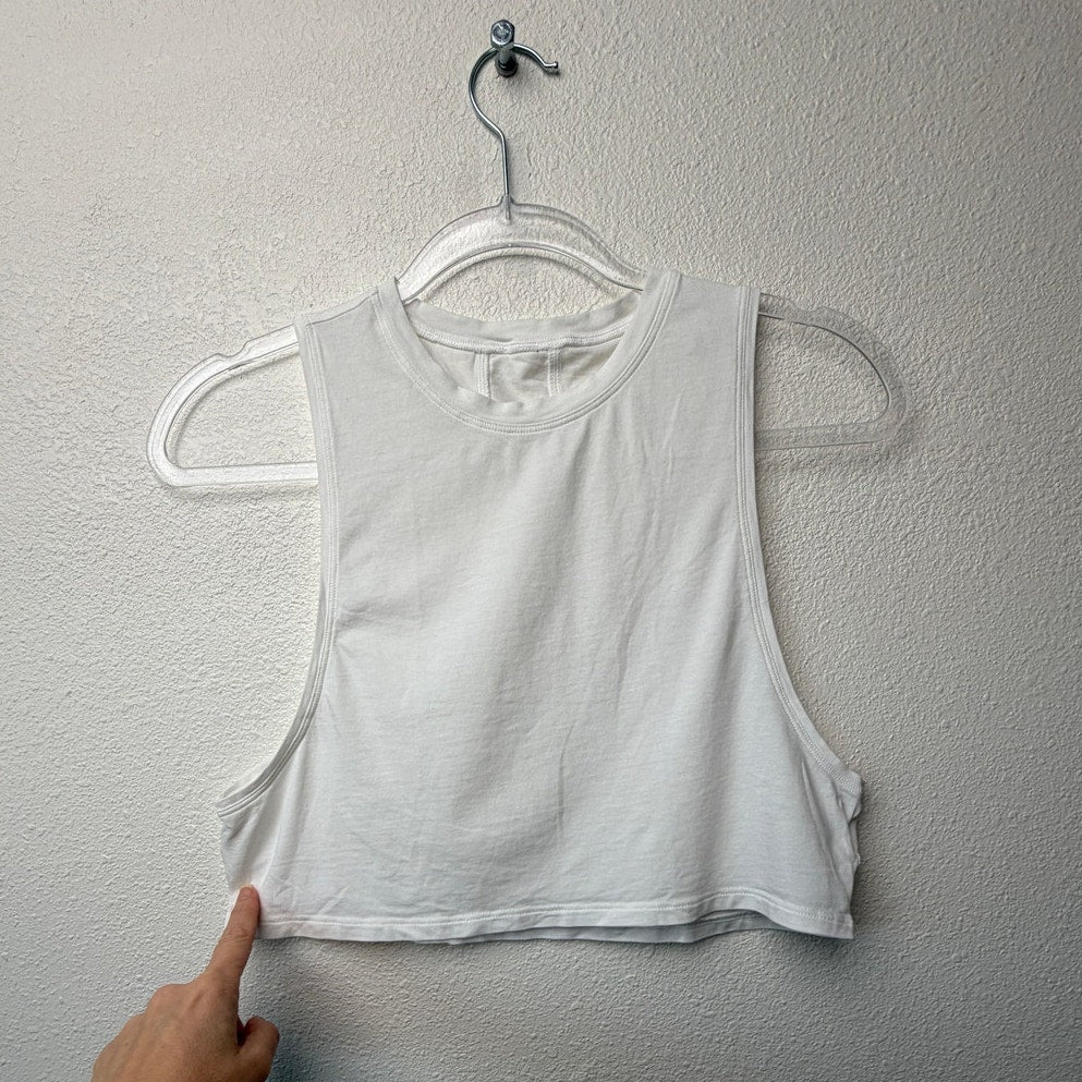 Lululemon Muscle Love Crop Tank White Women 4