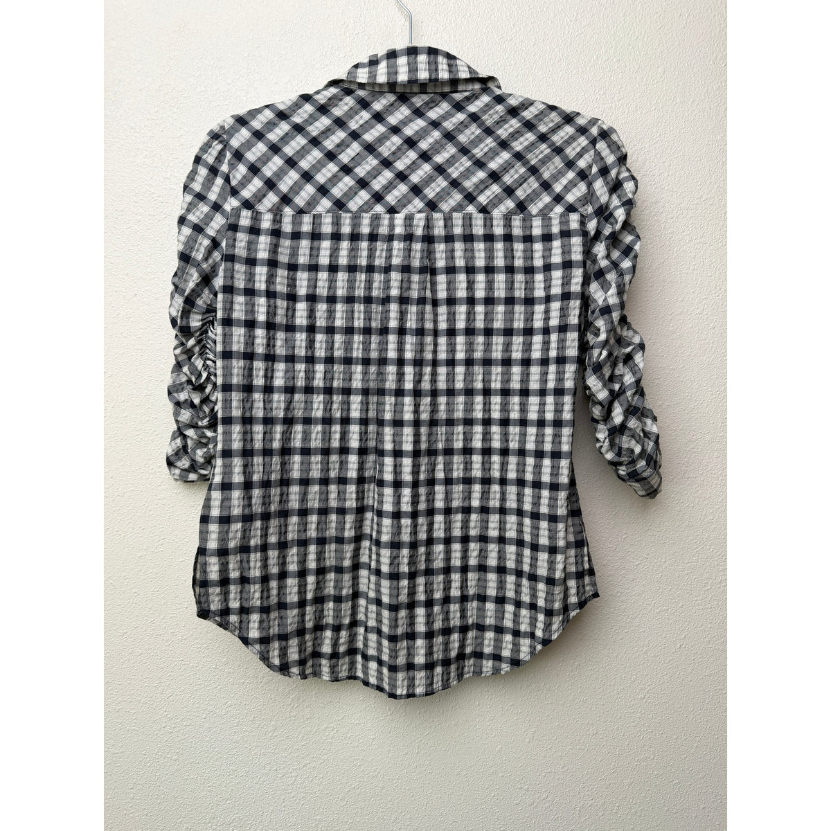 Veronica Beard Black White Ruched Shirt Women S