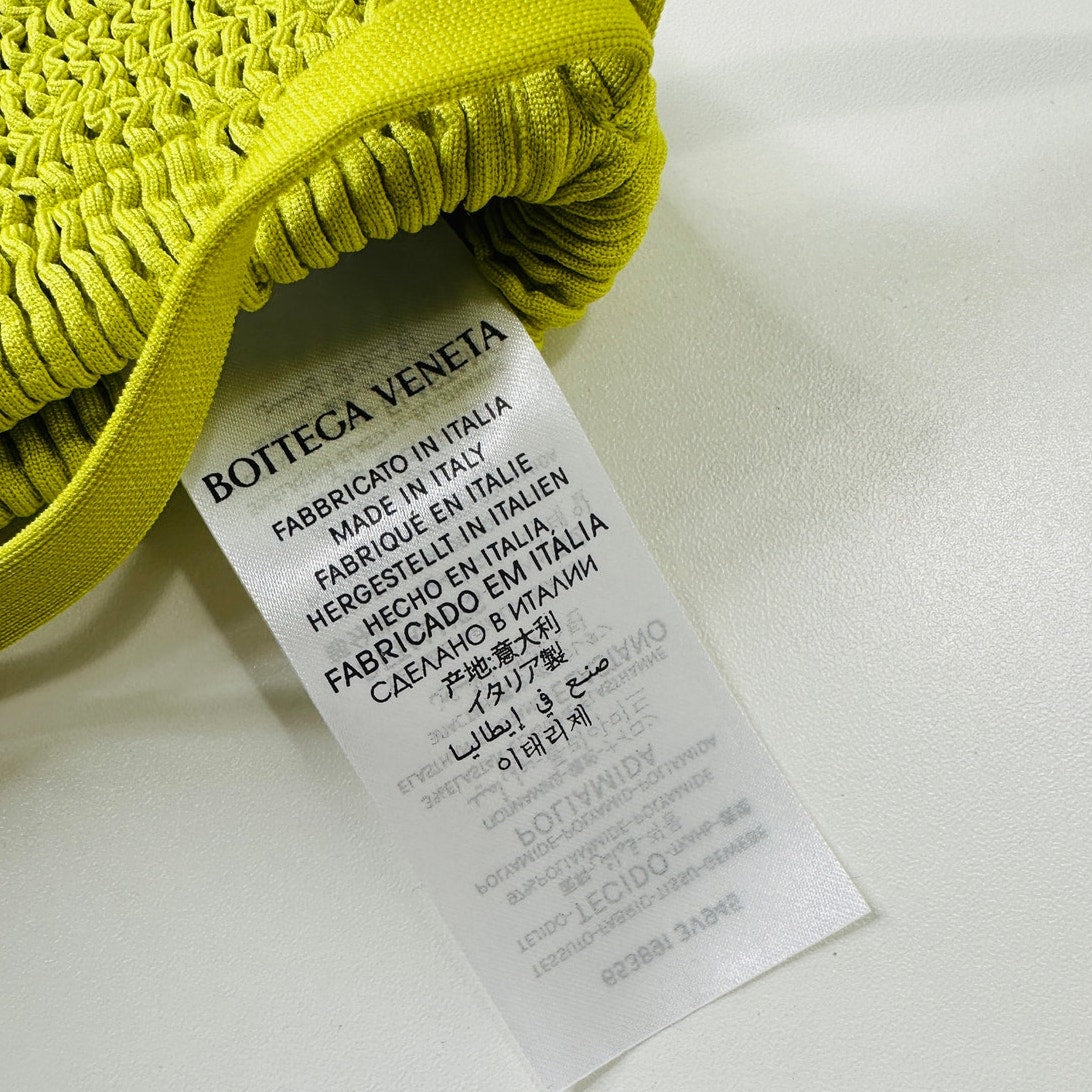 Bottega Veneta Chartreuse Seersucker Halterneck Bikini with Bag 42 / 6