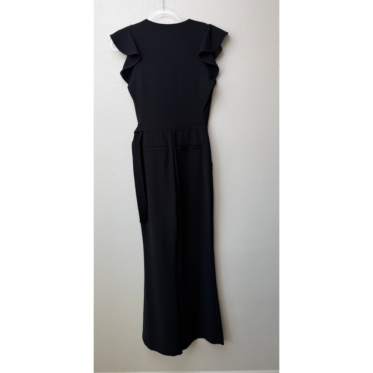 A.L.C. Wilder Black Wrap Flare Jumpsuit Womens 0