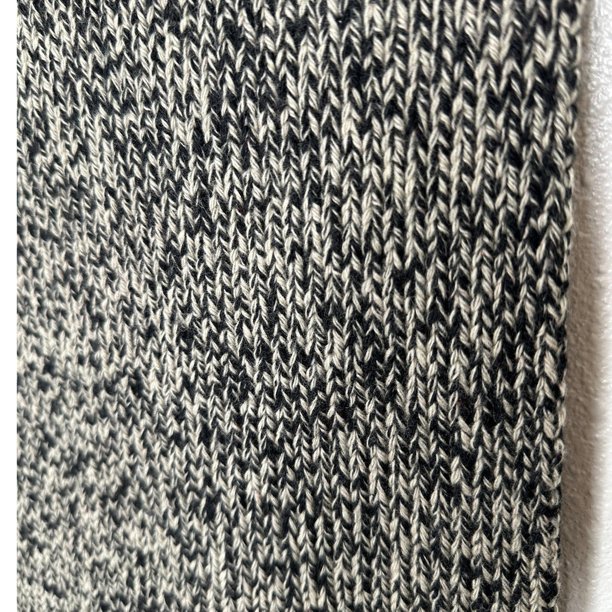 Christian Dior Beige & Black Marled Thick Knit Wool Cashmere Blend Scarf