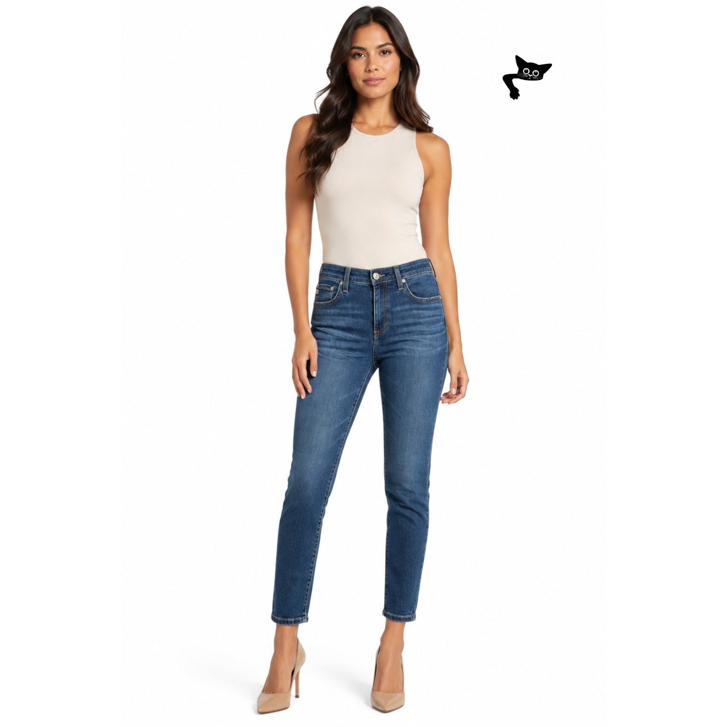 AG Women's 30R Blue The Stilt Cigarette Jeans