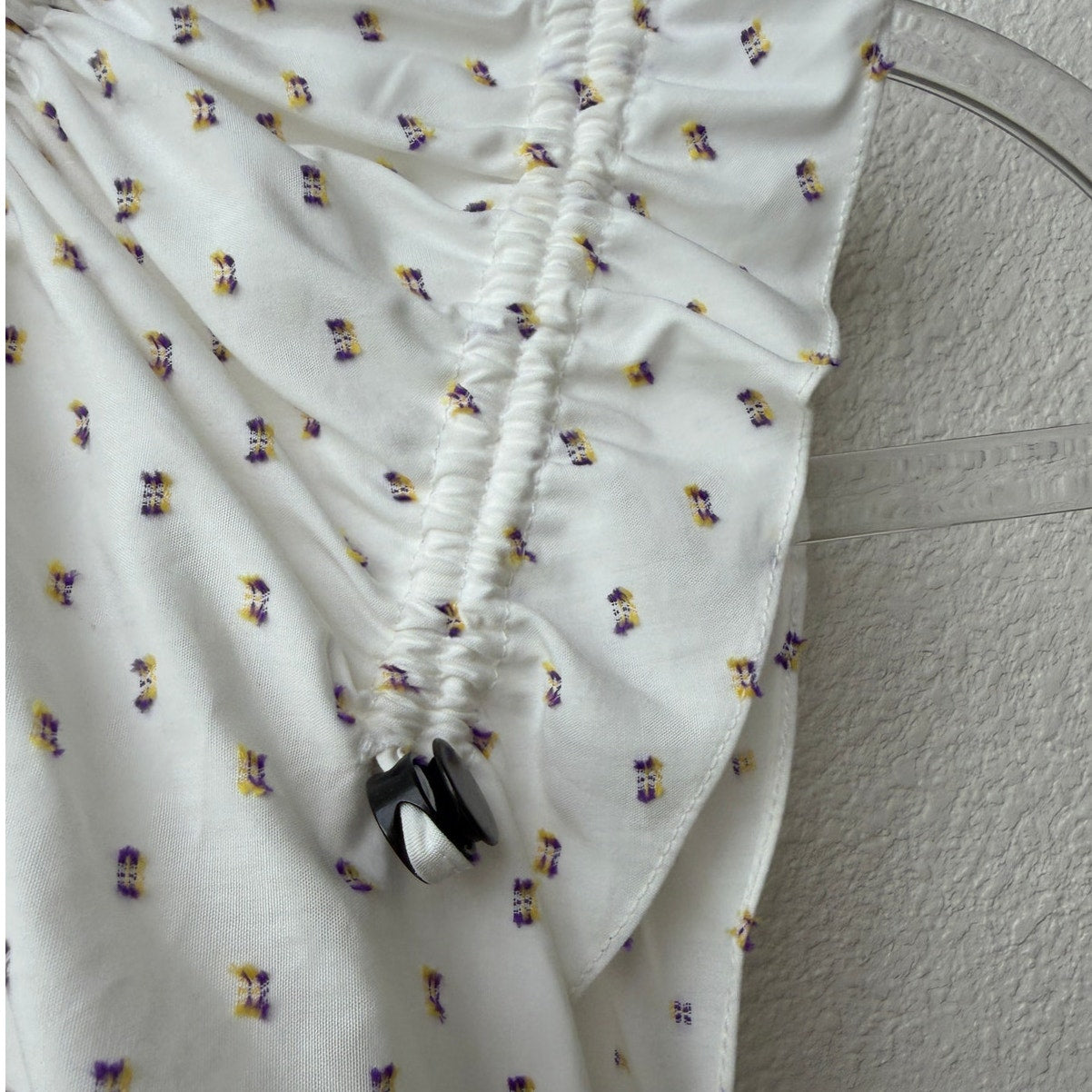 Brøgger Blouse White Ruffle Dobby Sleeveless Women US XS