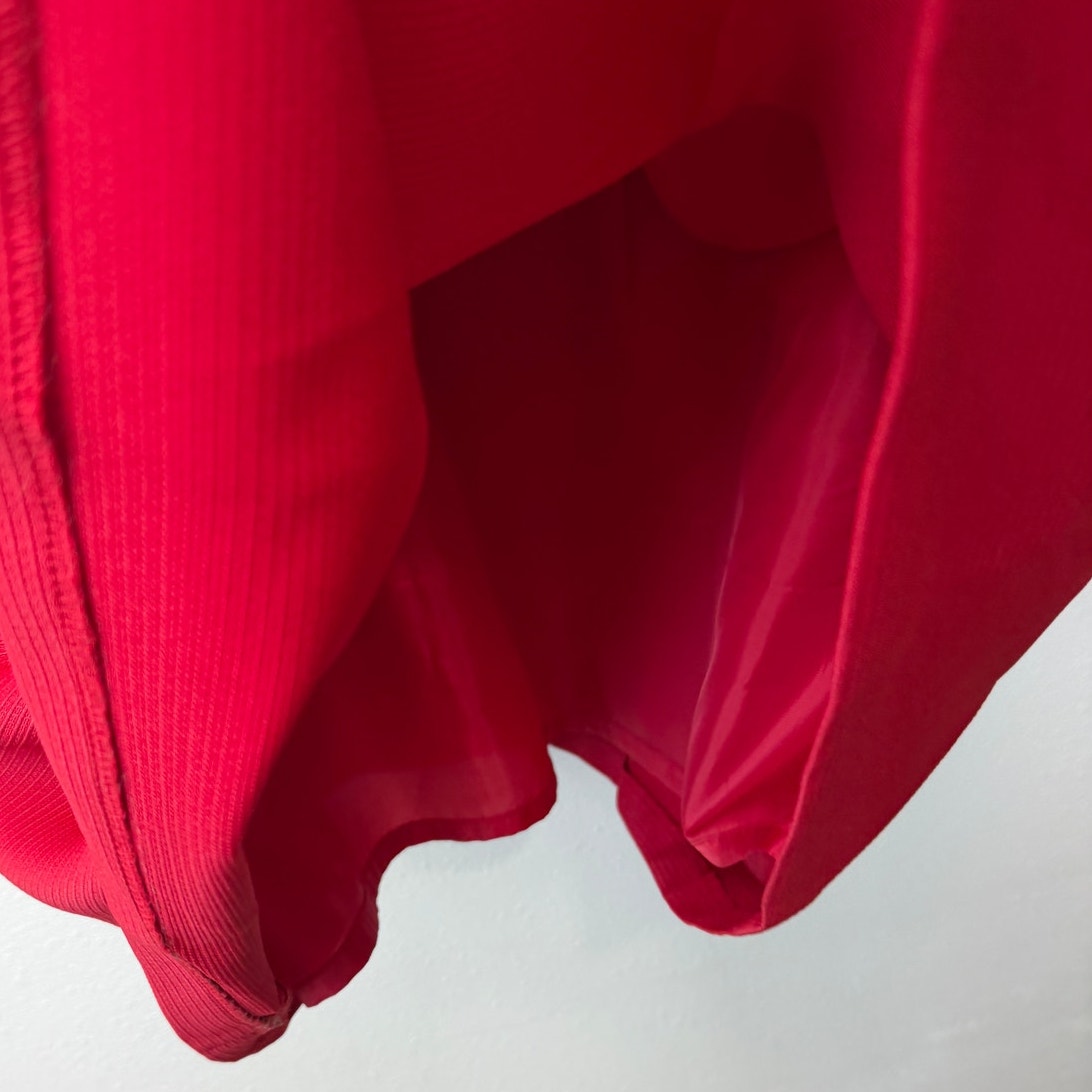 NWT Tahari Red Bow Pleated Sleeveless Dress Size 14