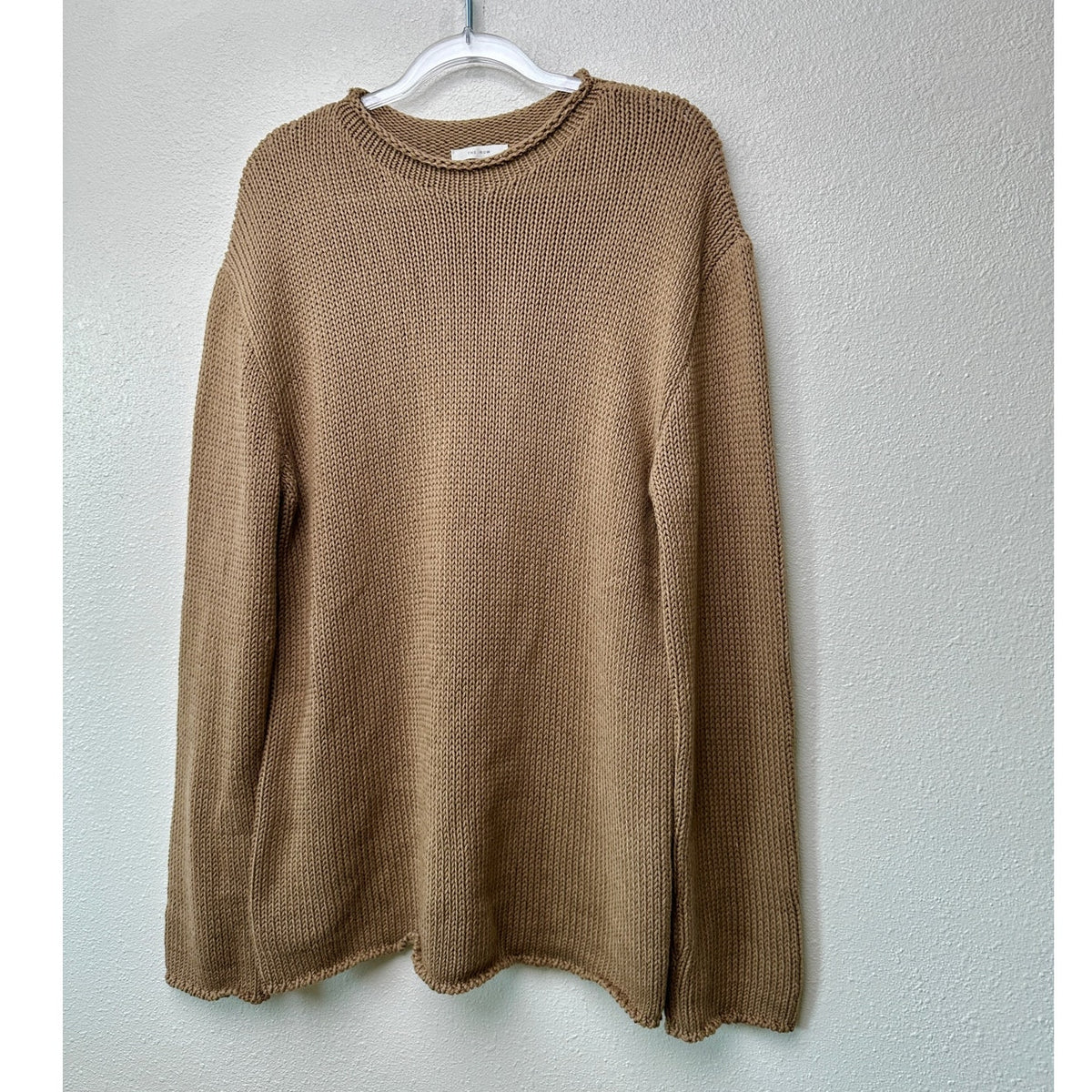 The Row Anteo Knit Sweater Mens Natural Brown Crewneck