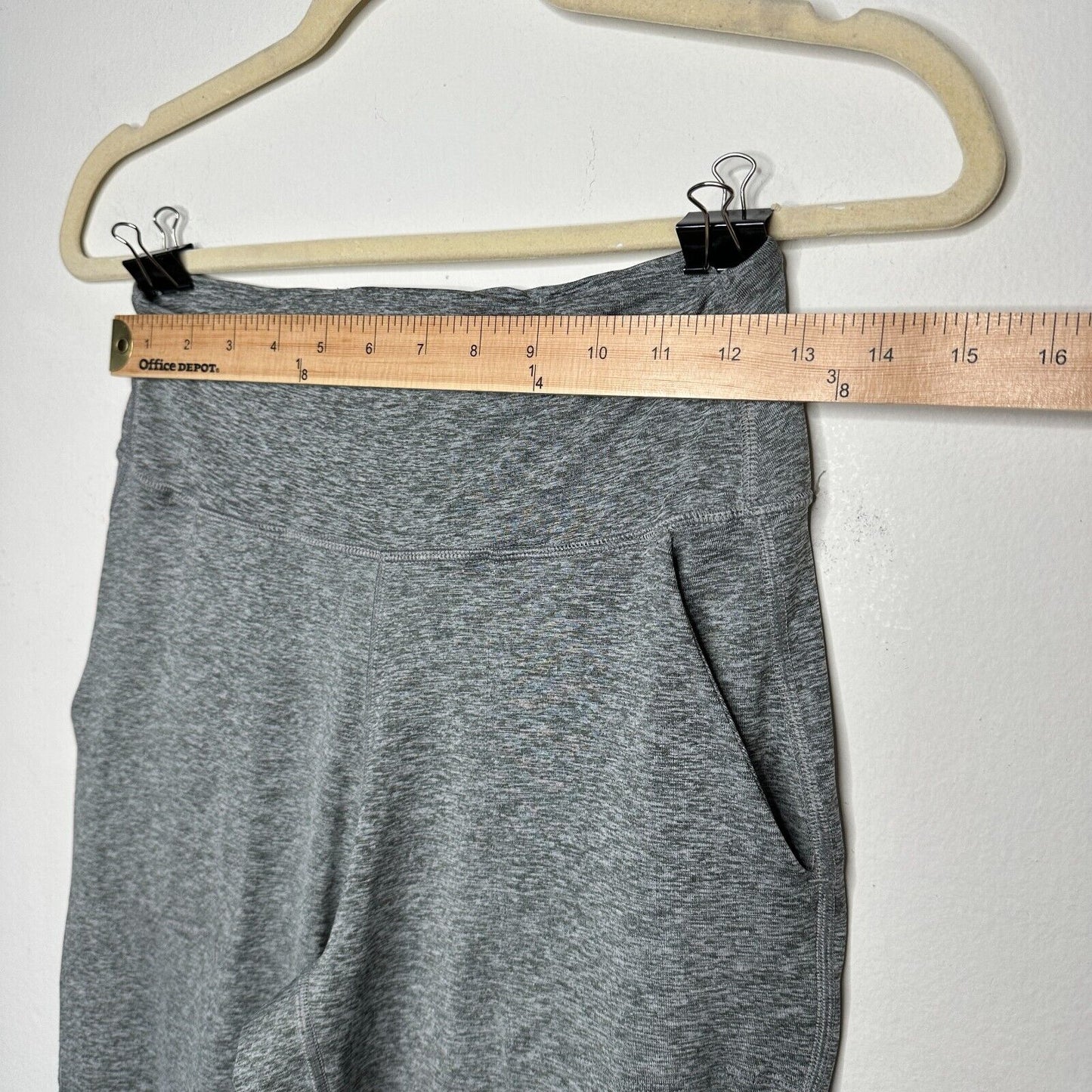 Heathered Gray Harem Fit High Waist ActiveFlex Jogger Pants Side Pockets S