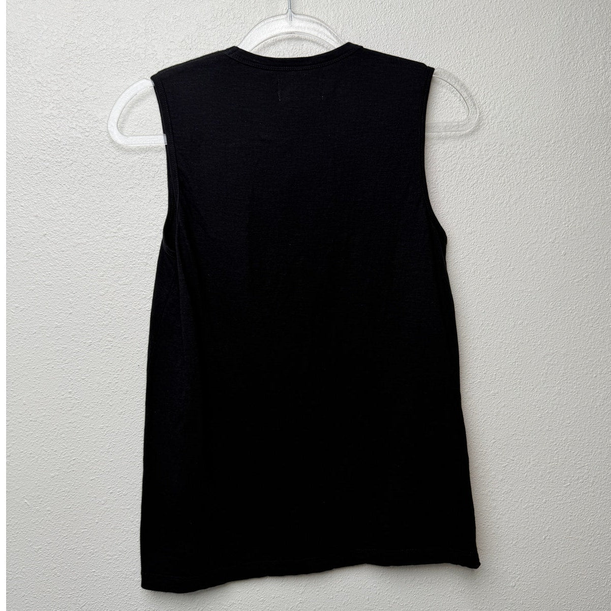 Pepin Black Beaded Shoulder Sleeveless Scoop Neck Top XS