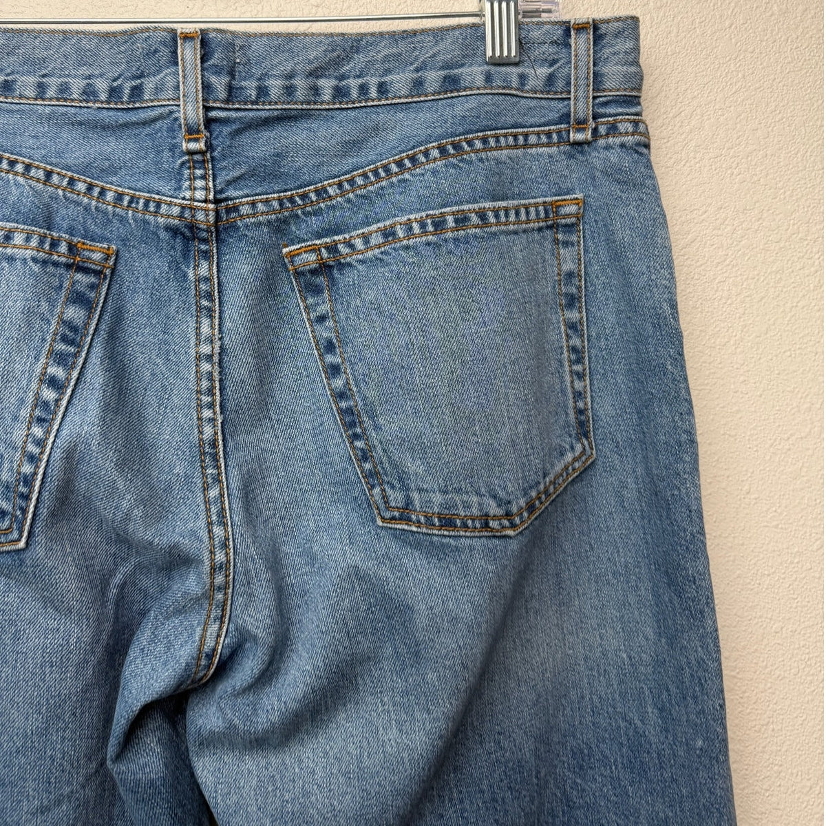 ASKK NY Berkeley Low Rise Straight Jeans Raw Hem Women's US 29