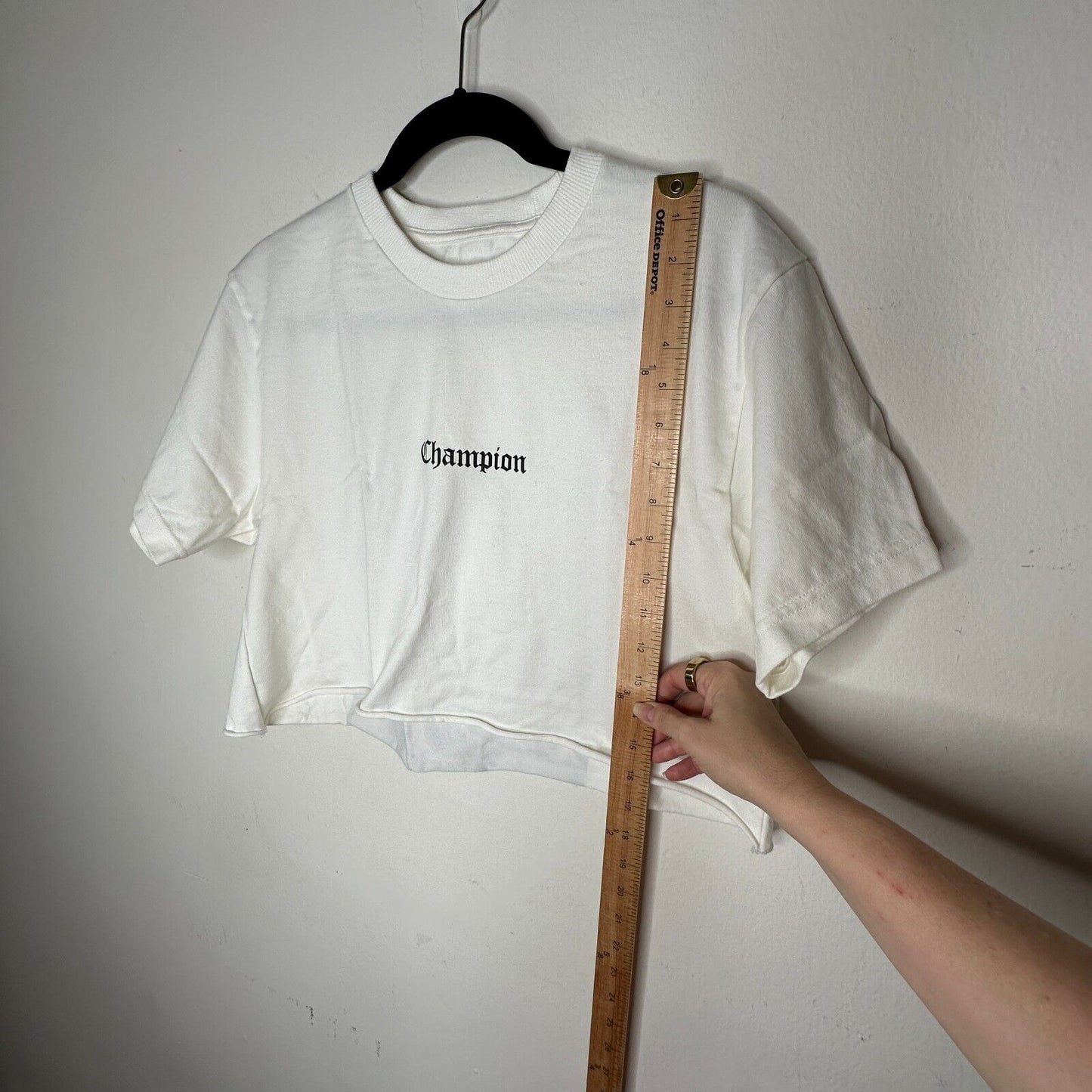 God Selection XXX Cream Champion Boxer Graphic cut crop top short sleeves L