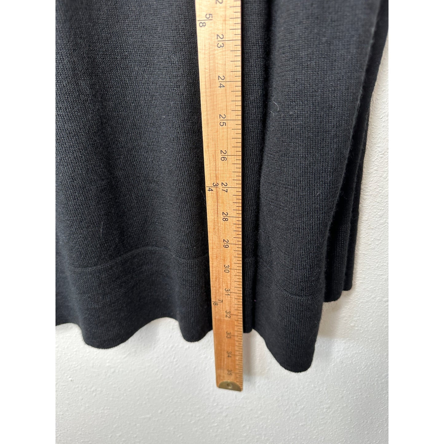 NWT The Row Black Amherst V-Neck Long Sleeve Cashmere Blend Sweater XL