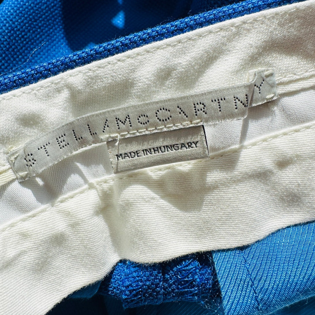Stella McCartney Royal Blue Wool Knit Stitched Front Crease Slacks 42 / M