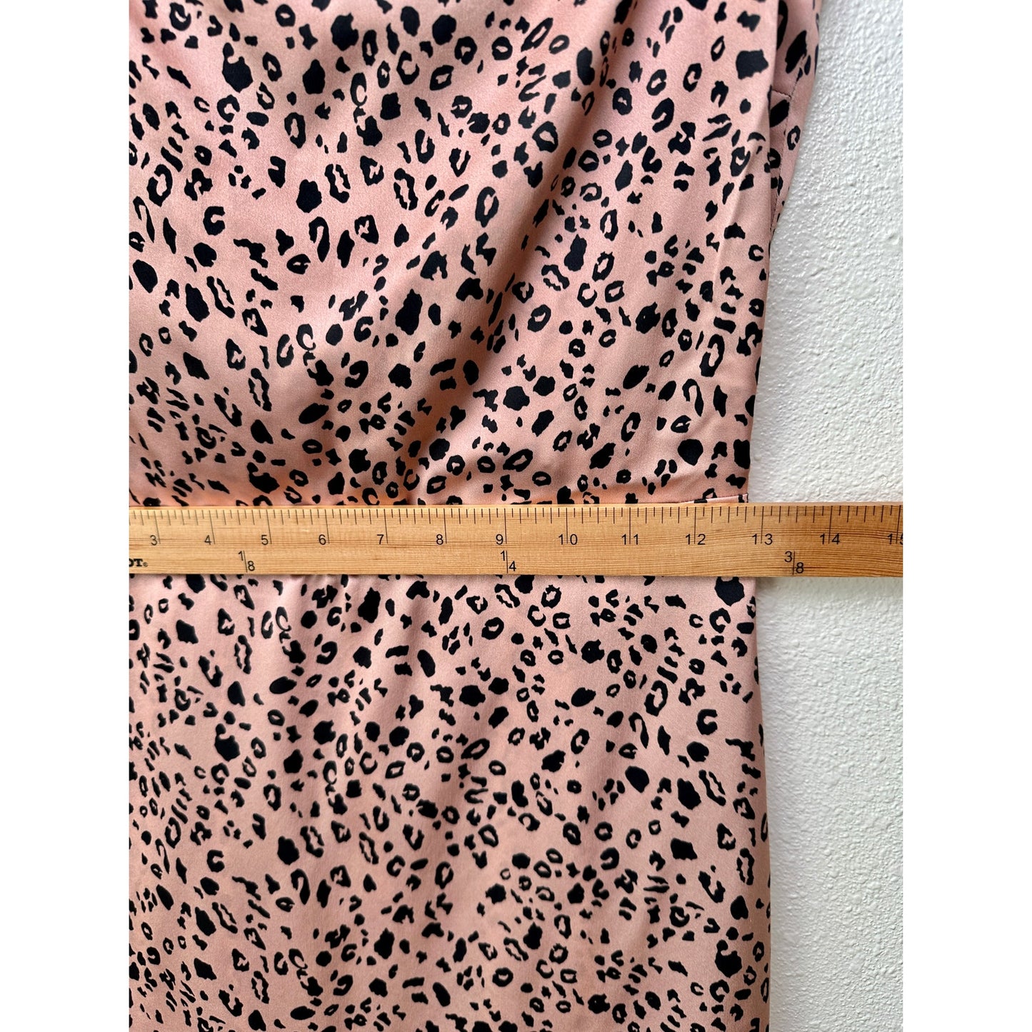 Reformation Silk Cheetah Mini Dress Pink/Black US 6 Spaghetti Strap