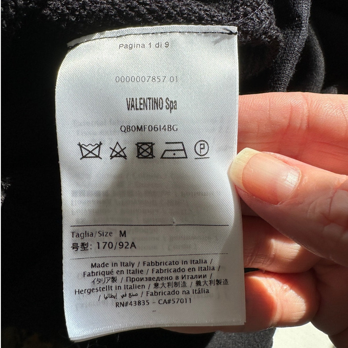 Valentino Garavani Black Hoodie Embroidered White Pansy Patches M