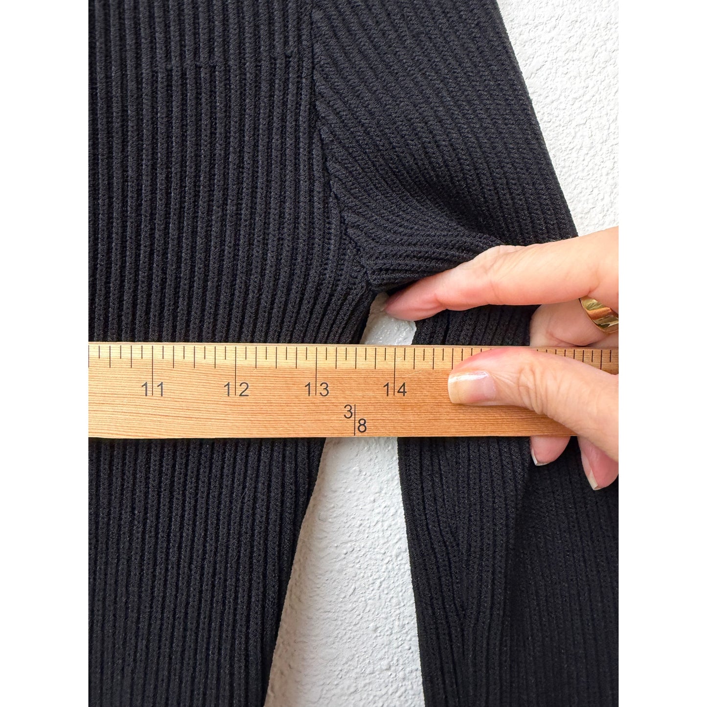 House of CB Sylvia Black Ribbed Cardigan Women XS