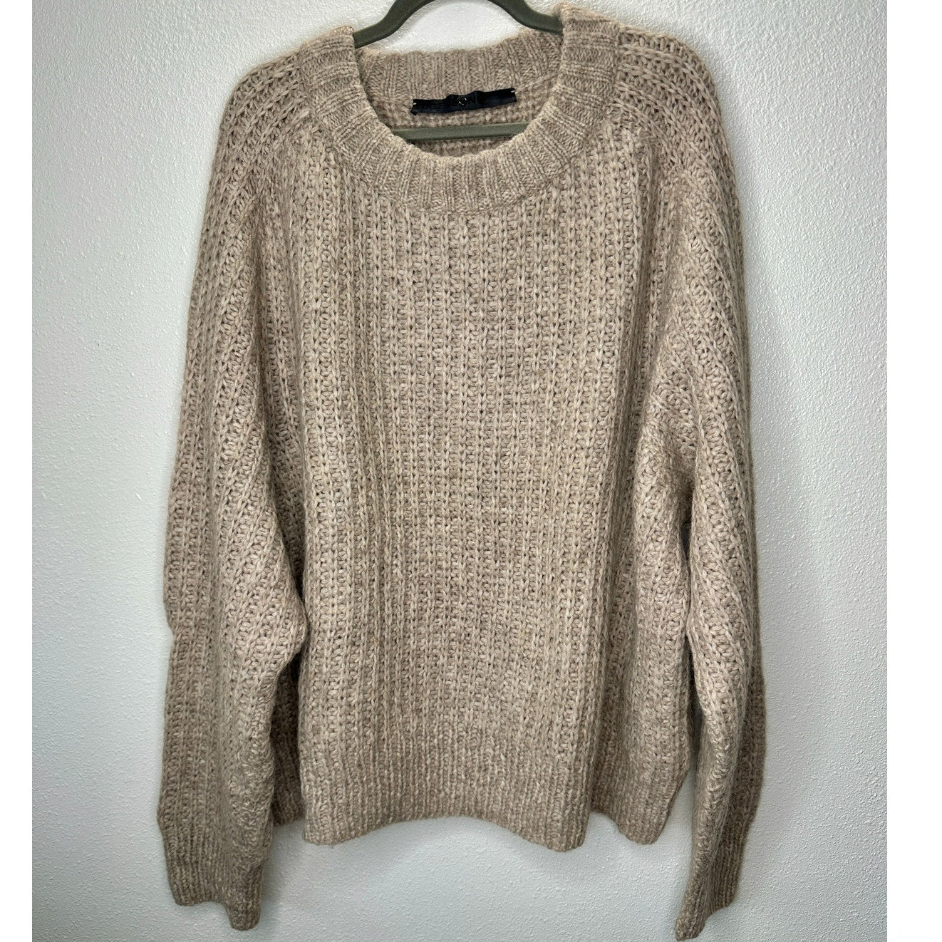 Eugene Ong Hand Knit Beige Chunky Knit Long Sleeve Sweater L