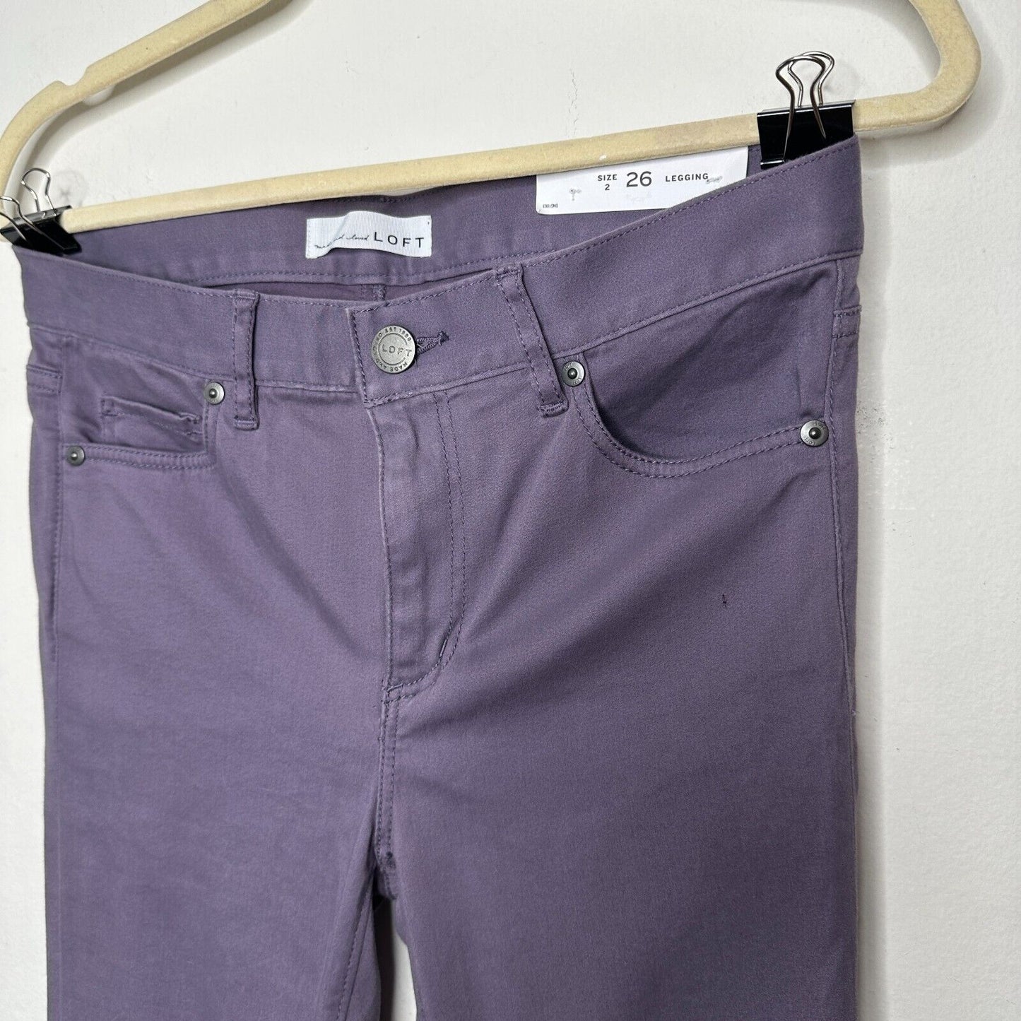 NWT Loft Lilac Legging Jeggings Mid-Rise Stretch Skinny Jeans 2 / 26