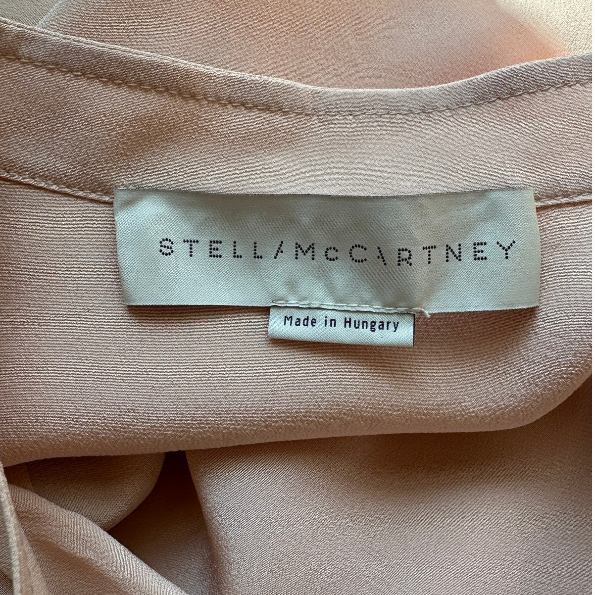 Stella McCartney Eva 100% Silk Muted Pink 3/4 Button Long Sleeve Blouse 42 / M