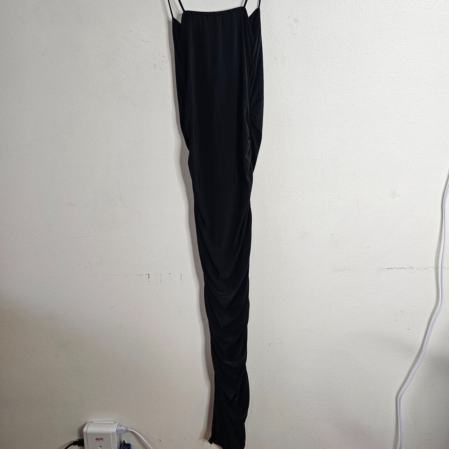 Nasty Gal Sexy Black Only Fools Ruche In Maxi Side-Ruched Dress 2