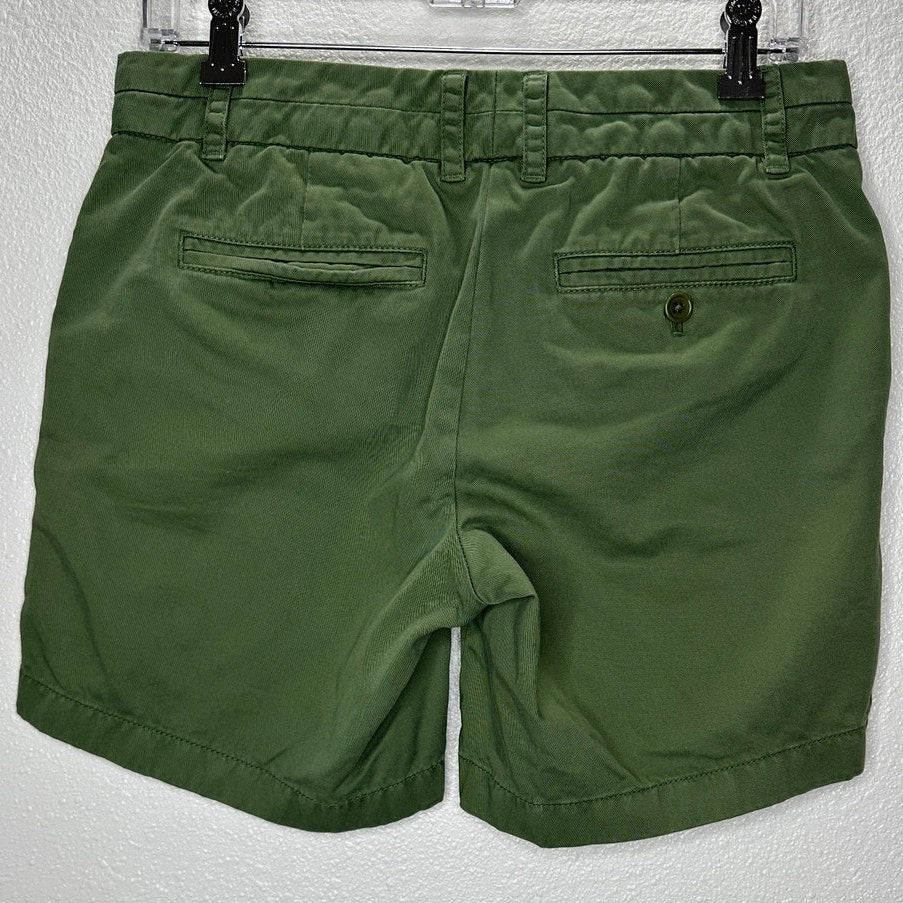 J. Crew Olive Green 7" Cotton Chino Shorts Slant Pockets 4