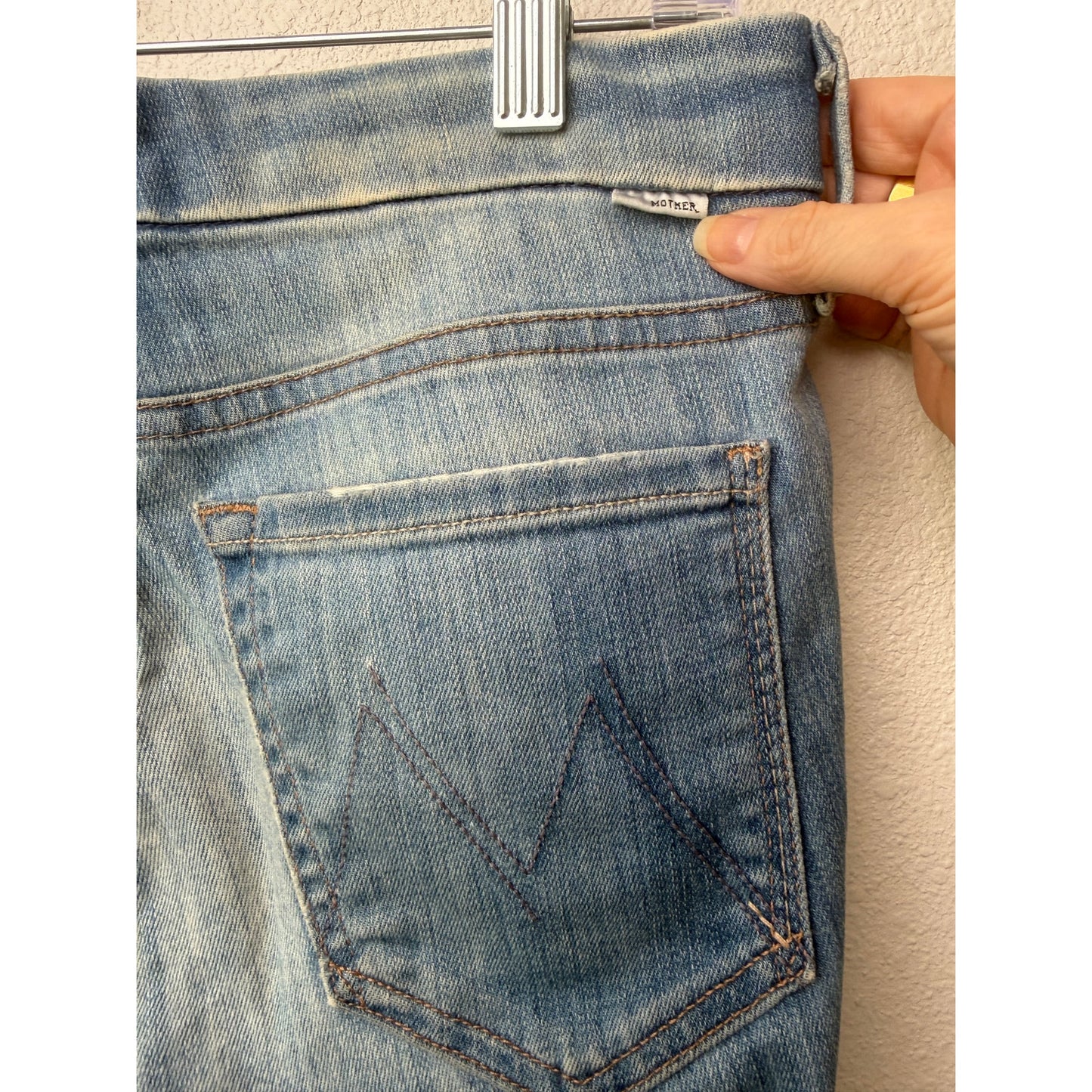 Mother The Looker Ankle Fray Blue Jeans Womens 26