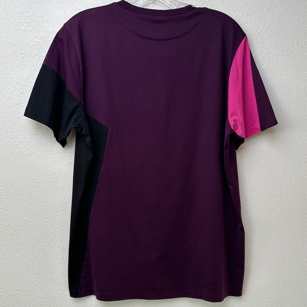 Paul Smith Tee Black Purple Womens US L Colorblock