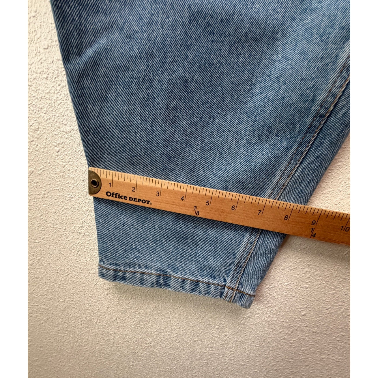 Hed Mayner Men's L Light Blue Pleated Denim Jeans