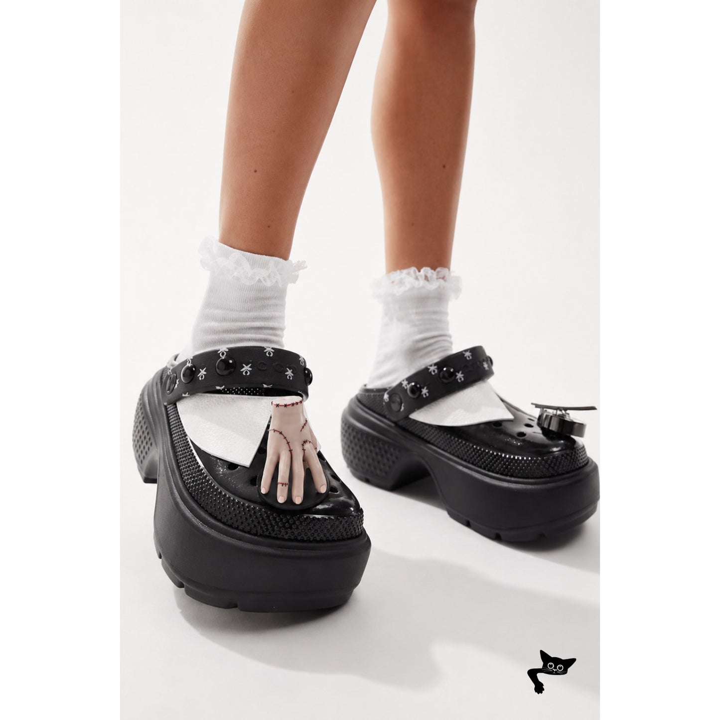NWT Crocs x Wednesday Stomp Clog Black Womens 7