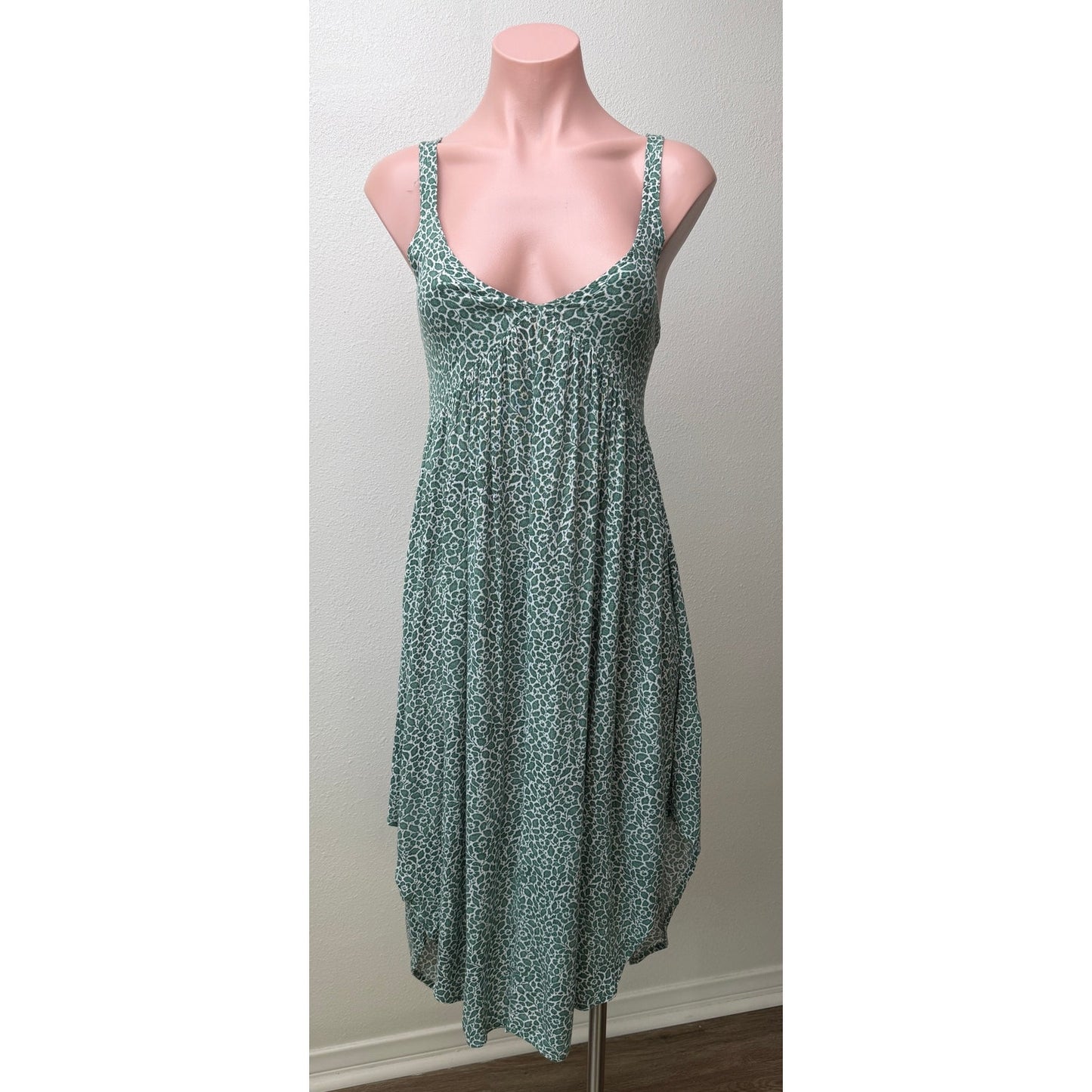 O'Neill Green Ivory Floral Midi Dress Women's US S