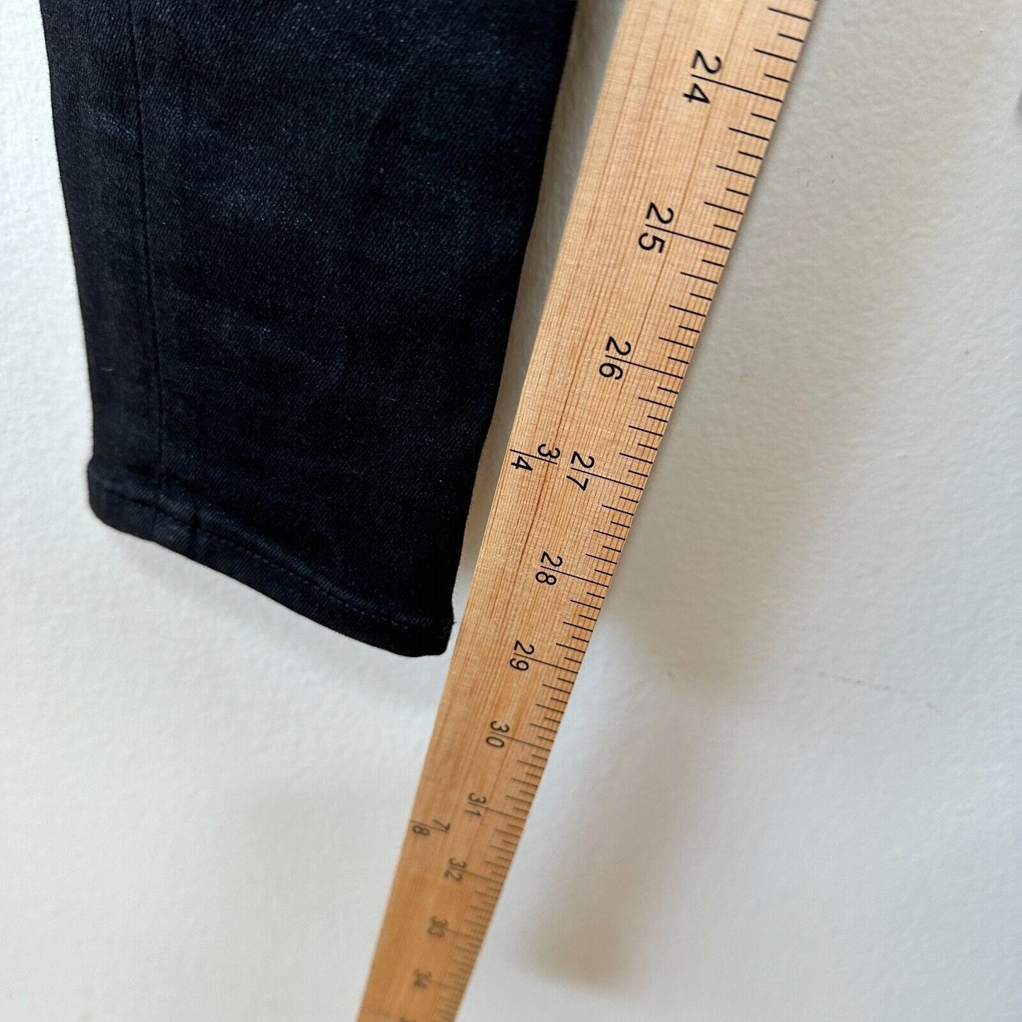 J Brand Steph Shep Charcoal Black High-Rise Laced Up Skinny Jean Vendetta 25