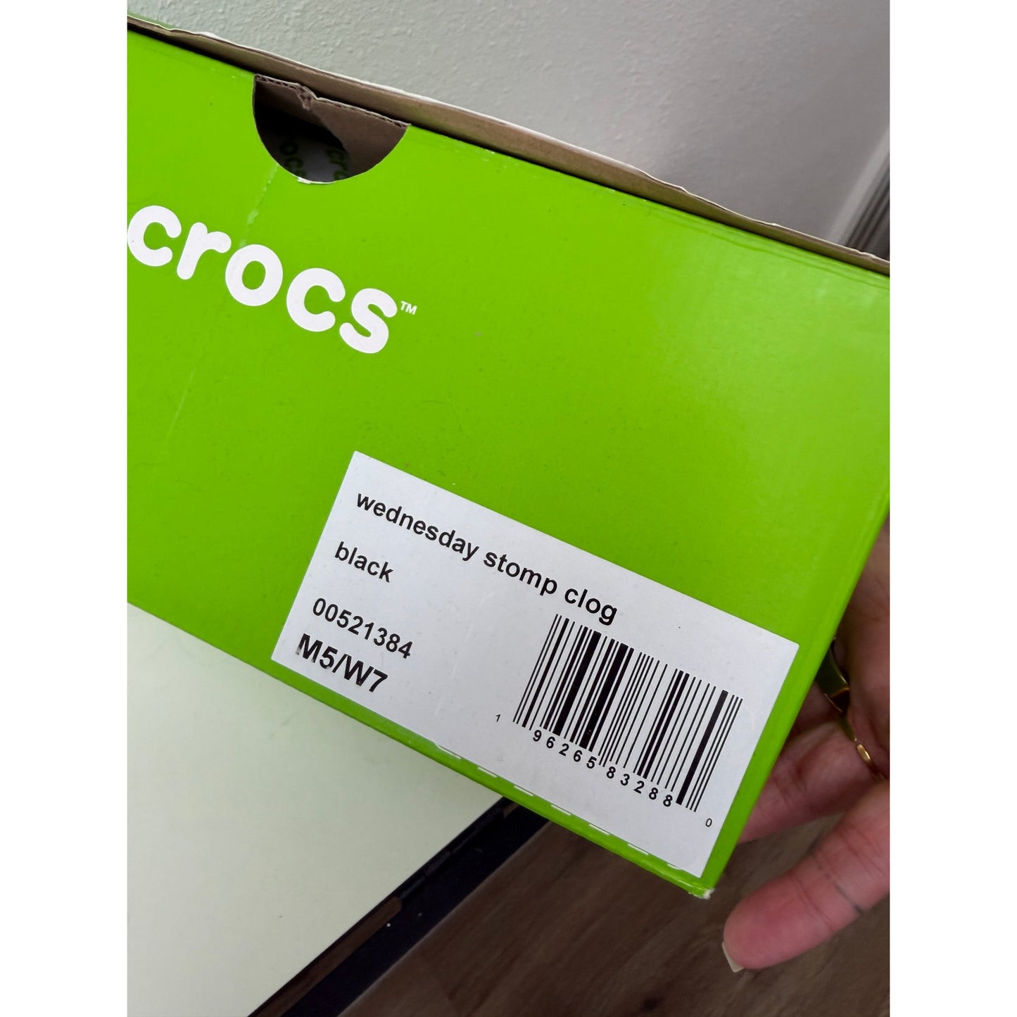 NWT Crocs x Wednesday Stomp Clog Black Womens 7