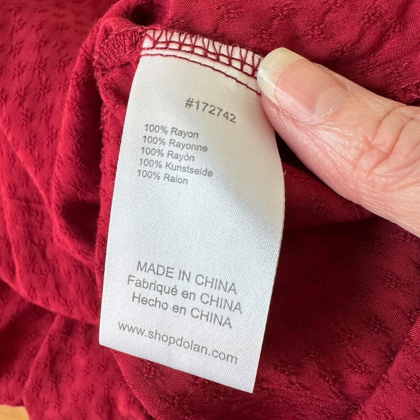 Anthropologie Dolan Red Left Coast Tansy Smocked Midi Ruffle-Shoulder Dress XS