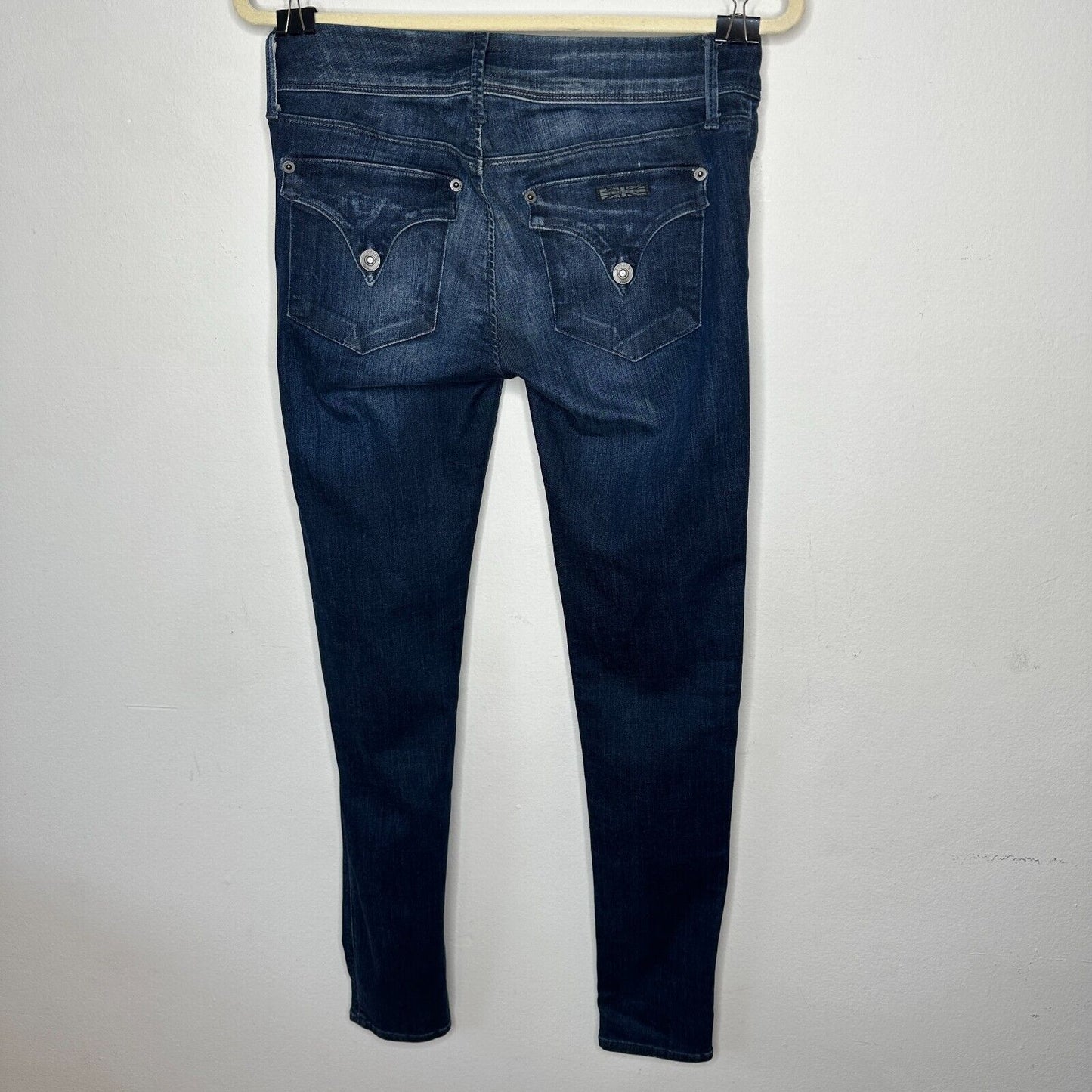 Hudson Collin Dark Blue Wash Low Rise Electric Clover Skinny Denim Jeans Size 26