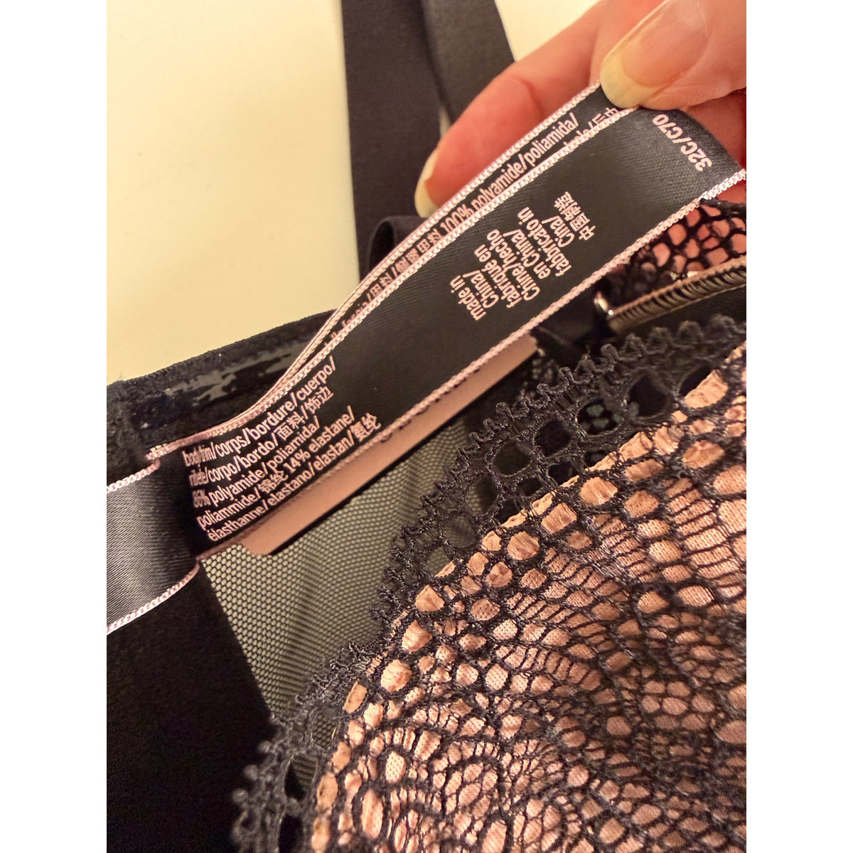 NWT Victoria's Secret Black Lace Bustier Women 32C