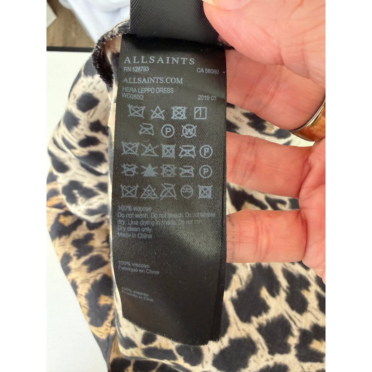 AllSaints Hera Leppo Leopard Slip Maxi Dress Women S