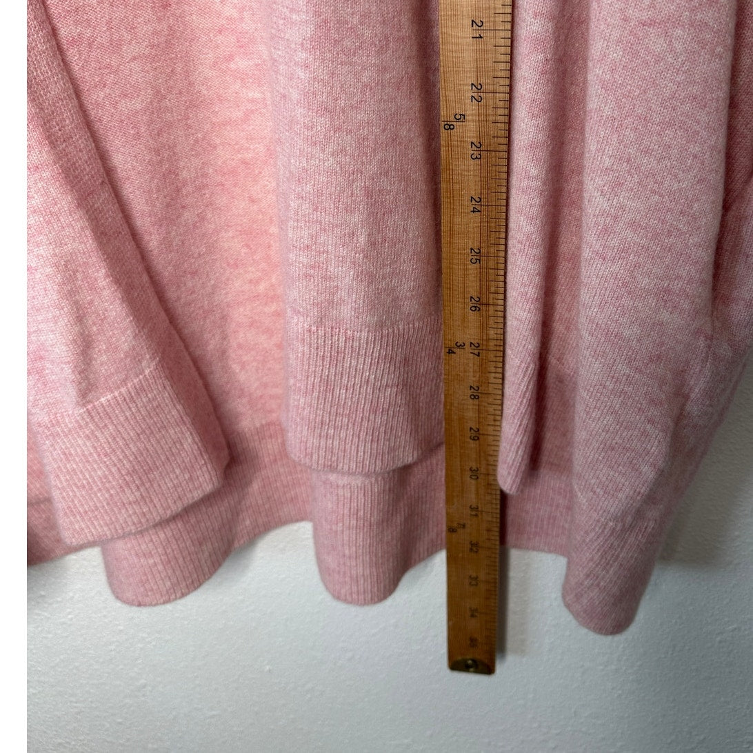 NWT Sablyn Peony Pink Rooney Shawl 100% Cashmere Open Front Sweater Vest S
